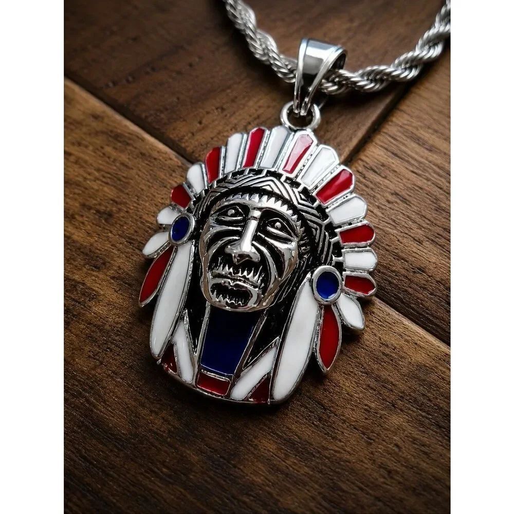 Stainless steel American Indian Necklace